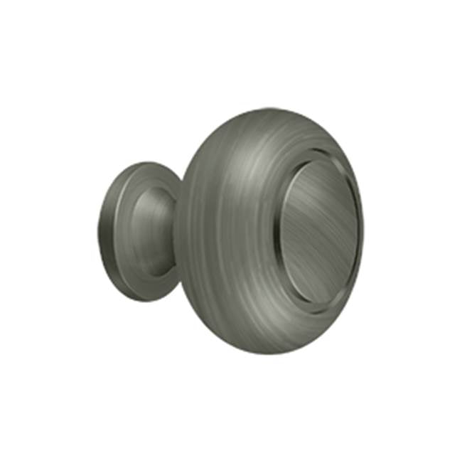 Deltana - Knob Round w/ Groove - Antique Nickel