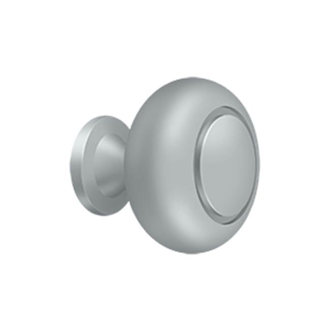 Deltana - Knob Round w/ Groove - Brushed Chrome