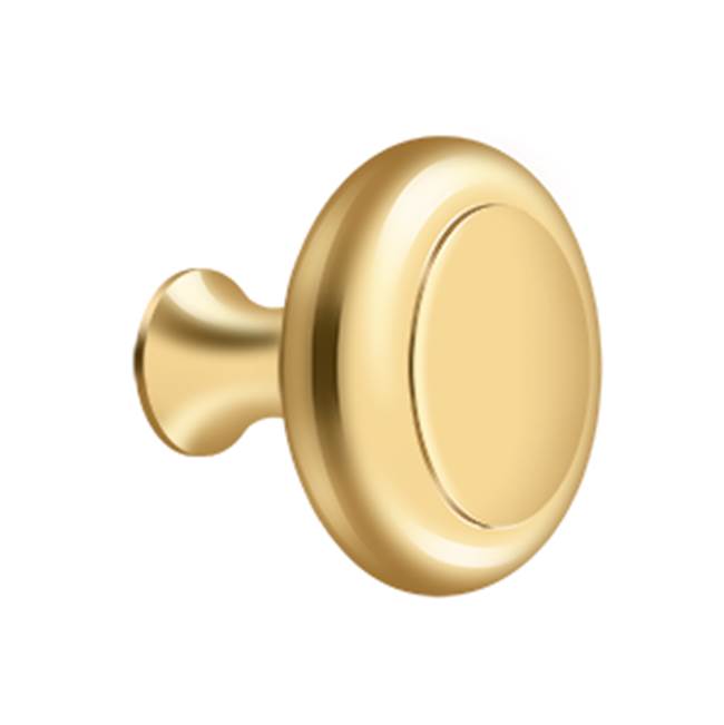 Deltana - Knob HD w/ Groove - PVD Polished Brass
