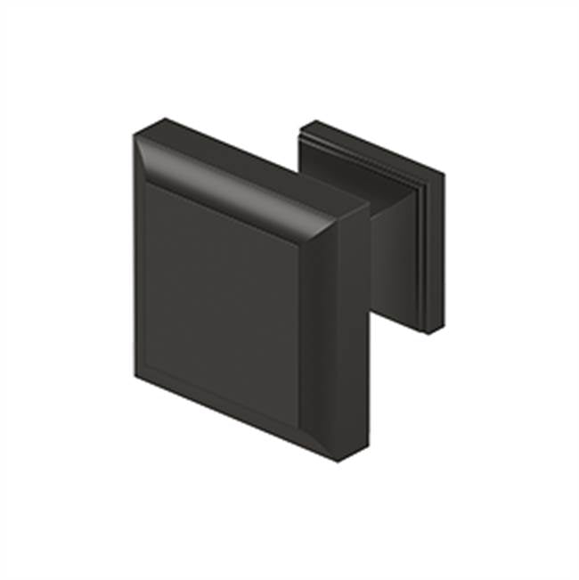 Deltana - Square Knob, Decorative, 1-3/16'' x 1-3/16'' - Oil-rubbed Bronze