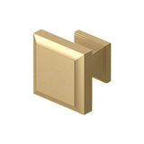 Deltana - Square Knob, Decorative, 1-3/16'' x 1-3/16'' - Brushed Brass