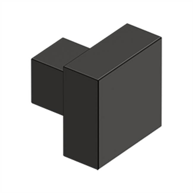 Deltana - MODERN SQUARE KNOB, 1-1/4'' x 1-1/4'', SOLID BRASS - Oil-rubbed Bronze