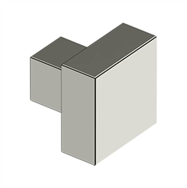 Deltana - MODERN SQUARE KNOB, 1-1/4'' x 1-1/4'', SOLID BRASS - Polished Nickel