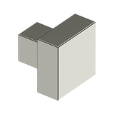 Deltana - MODERN SQUARE KNOB, 1-1/4'' x 1-1/4'', SOLID BRASS - Polished Nickel
