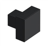 Deltana - MODERN SQUARE KNOB, 1-1/4'' x 1-1/4'', SOLID BRASS - Paint Black