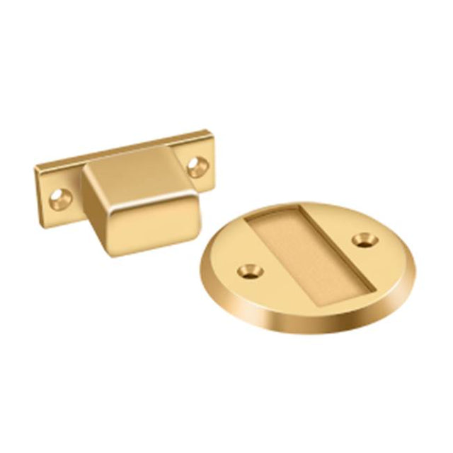 Deltana - Magnetic Door Holder Flush 2-1/2'' Diameter - PVD Polished Brass