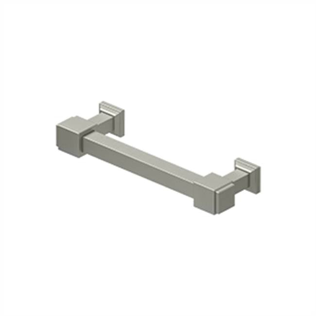 Deltana - Decorative Cabinet Pull 4'', Manhattan, Solid Brass - Brushed Nickel