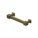 Deltana - Decorative Cabinet Pull 4'', Manhattan, Solid Brass - Antique Brass
