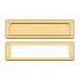 Deltana - Mail Slot 13-1/8'' with Interior Frame - PVD Polished Brass