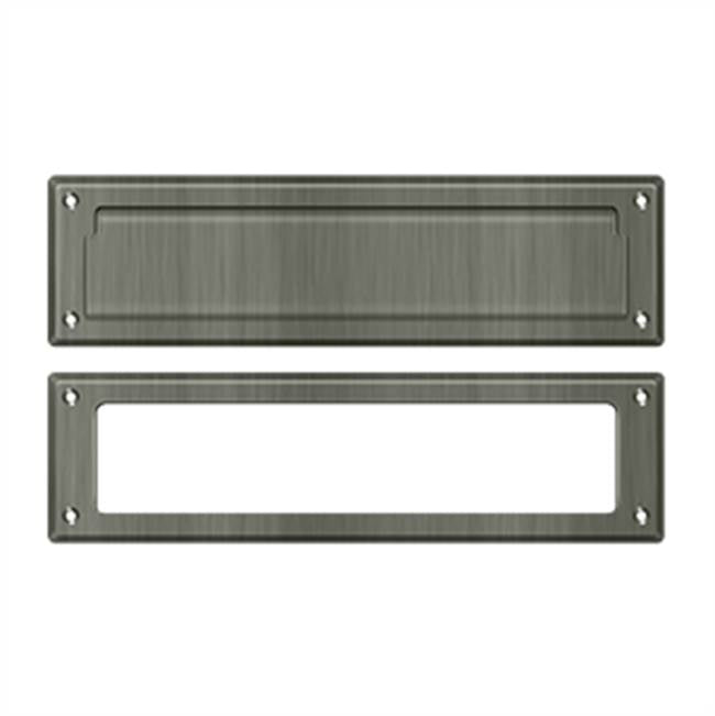 Deltana - Mail Slot 13-1/8'' with Interior Frame - Antique Nickel