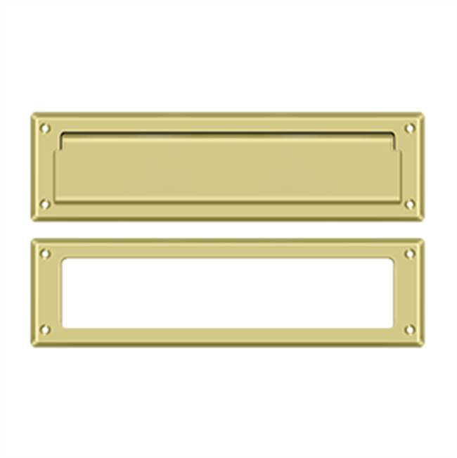 Deltana - Mail Slot 13-1/8'' with Interior Frame - Polished Brass