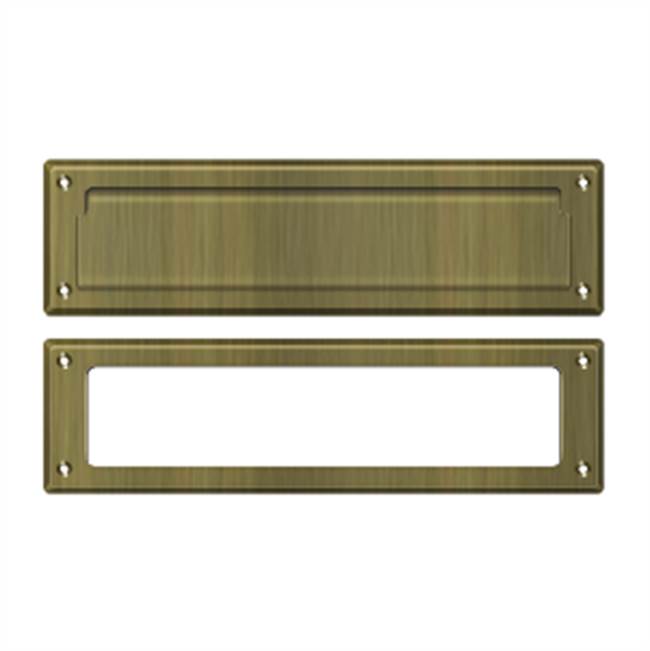 Deltana - Mail Slot 13-1/8'' with Interior Frame - Antique Brass