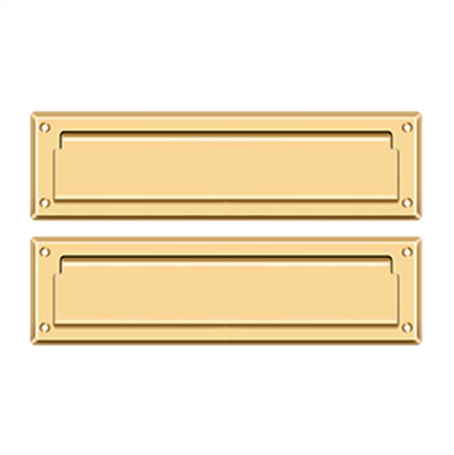 Deltana - Mail Slot 13-1/8'' with Interior Flap - PVD Polished Brass