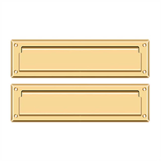 Deltana - Mail Slot 13-1/8'' with Interior Flap - PVD Polished Brass