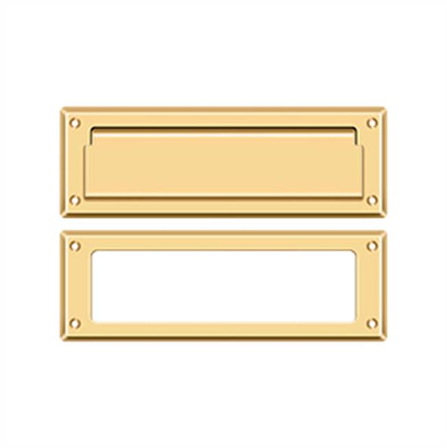 Deltana - Mail Slot 8-7/8'' with Interior Frame - PVD Polished Brass