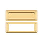 Deltana - Mail Slot 8-7/8'' with Interior Frame - PVD Polished Brass