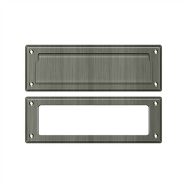 Deltana - Mail Slot 8-7/8'' with Interior Frame - Antique Nickel