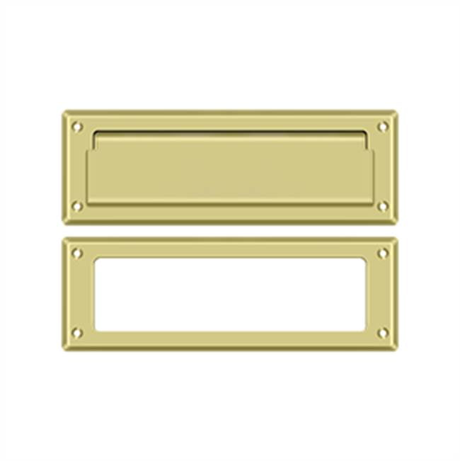 Deltana - Mail Slot 8-7/8'' with Interior Frame - Polished Brass