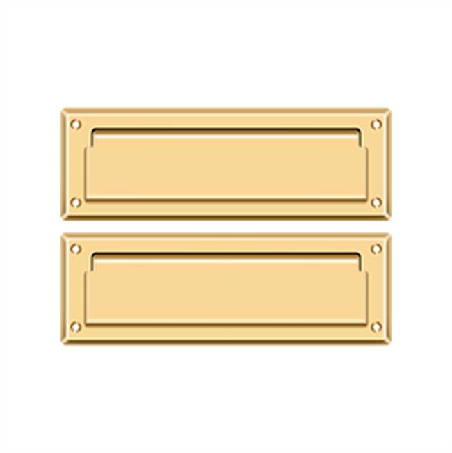 Deltana - Mail Slot 8-7/8'' with Back Plate - PVD Polished Brass