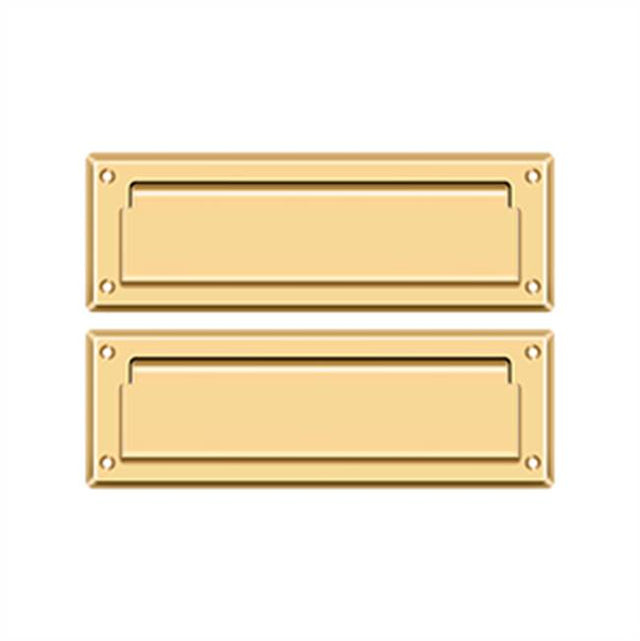 Deltana - Mail Slot 8-7/8'' with Back Plate - PVD Polished Brass