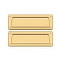 Deltana - Mail Slot 8-7/8'' with Back Plate - PVD Polished Brass