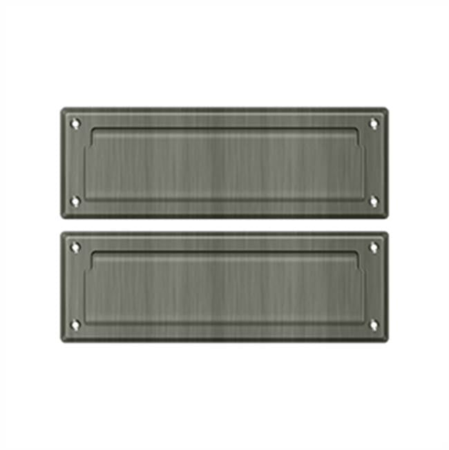 Deltana - Mail Slot 8-7/8'' with Back Plate - Antique Nickel