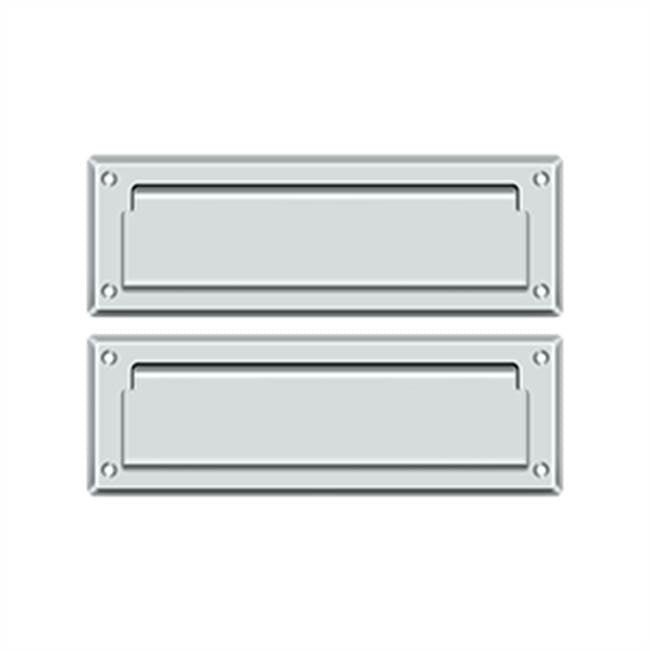 Deltana - Mail Slot 8-7/8'' with Back Plate - Polished Chrome