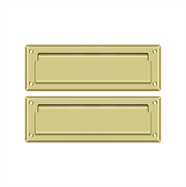Deltana - Mail Slot 8-7/8'' with Back Plate - Polished Brass