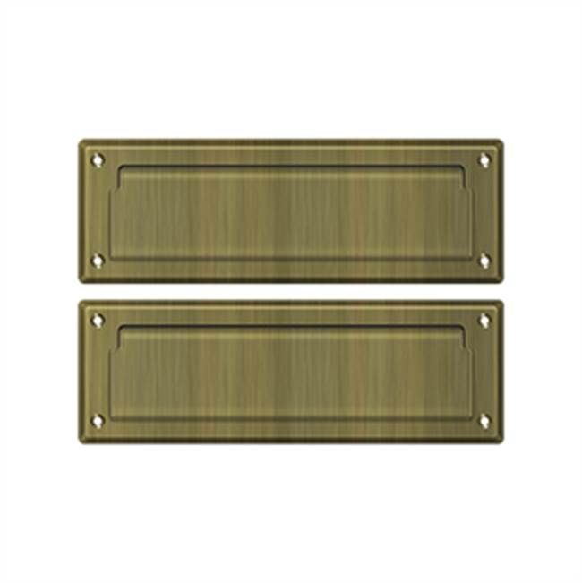 Deltana - Mail Slot 8-7/8'' with Back Plate - Antique Brass
