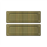 Deltana - Mail Slot 8-7/8'' with Back Plate - Antique Brass