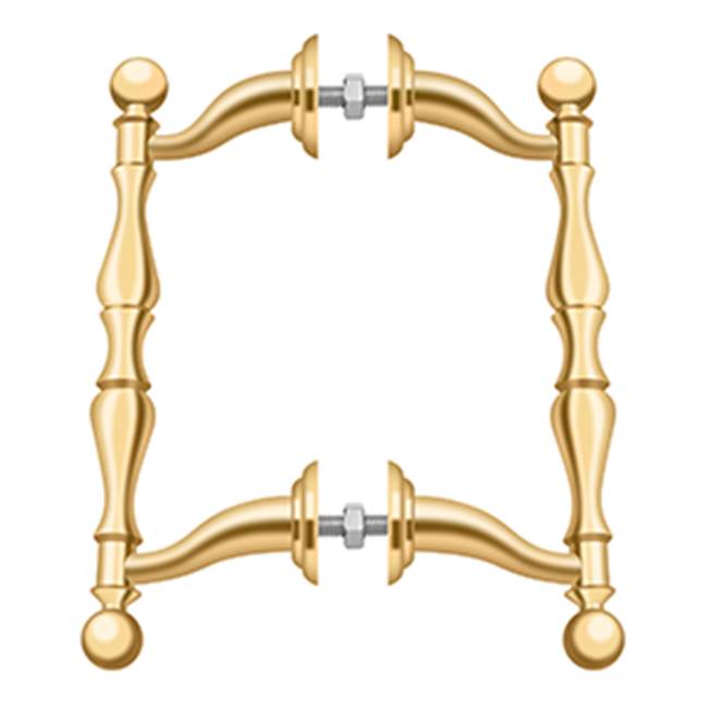 Deltana - Off-Set Handle Pull, Back-To-Back Set - PVD Polished Brass