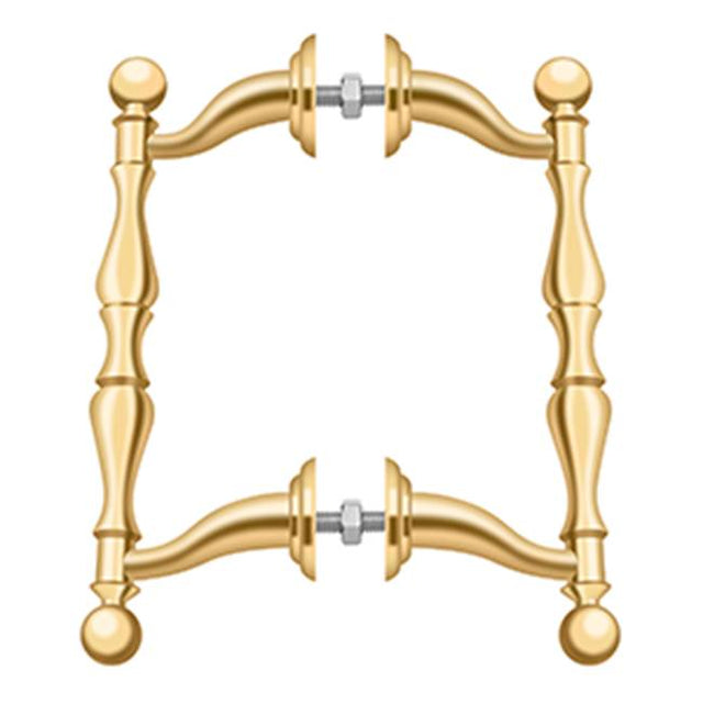 Deltana - Off-Set Handle Pull, Back-To-Back Set - PVD Polished Brass