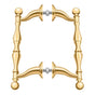 Deltana - Off-Set Handle Pull, Back-To-Back Set - PVD Polished Brass