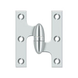 Deltana - 3'' x 2-1/2'' Hinge - Polished Chrome
