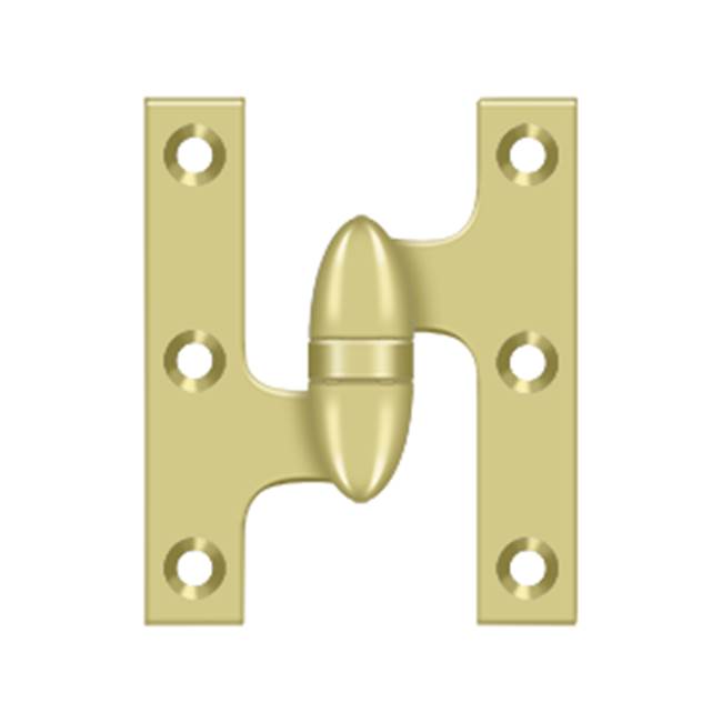Deltana - 3'' x 2-1/2'' Hinge - Polished Brass