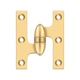 Deltana - 3'' x 2-1/2'' Hinge - PVD Polished Brass