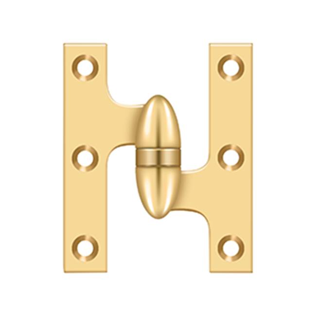 Deltana - 3'' x 2-1/2'' Hinge - PVD Polished Brass