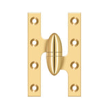 Deltana - 5'' x 3-1/4'' Hinge - PVD Polished Brass