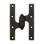 Deltana - 6''x 3-7/8'' Olive Knuckle Hinge, Ball Bearing, Solid Brass - Oil-rubbed Bronze
