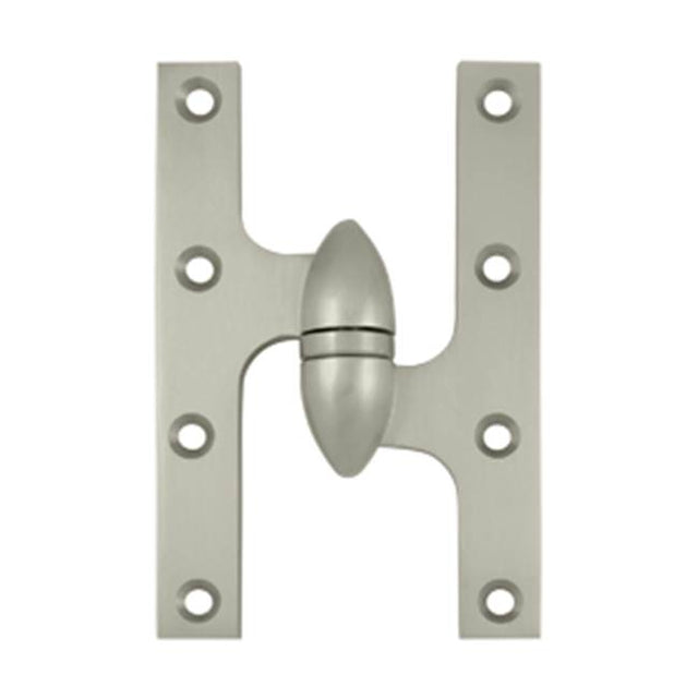 Deltana - 6''x 3-7/8'' Olive Knuckle Hinge, Ball Bearing, Solid Brass - Brushed Nickel