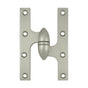 Deltana - 6''x 3-7/8'' Olive Knuckle Hinge, Ball Bearing, Solid Brass - Brushed Nickel