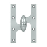 Deltana - 6''x 3-7/8'' Olive Knuckle Hinge, Ball Bearing, Solid Brass - Polished Chrome