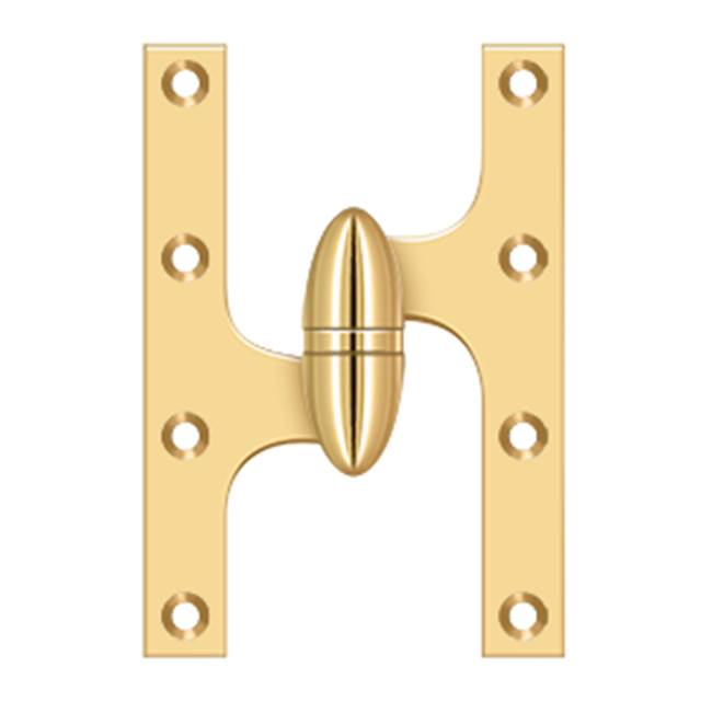 Deltana - 6'' x 4'' Hinge - PVD Polished Brass