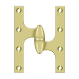 Deltana - 6'' x 4-1/2'' Hinge - Polished Brass