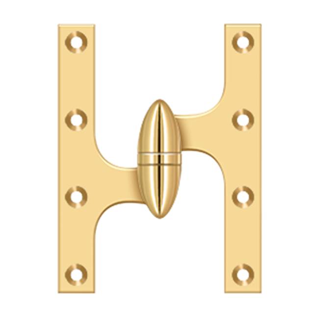 Deltana - 6'' x 4-1/2'' Hinge - PVD Polished Brass