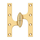 Deltana - 6'' x 4-1/2'' Hinge - PVD Polished Brass
