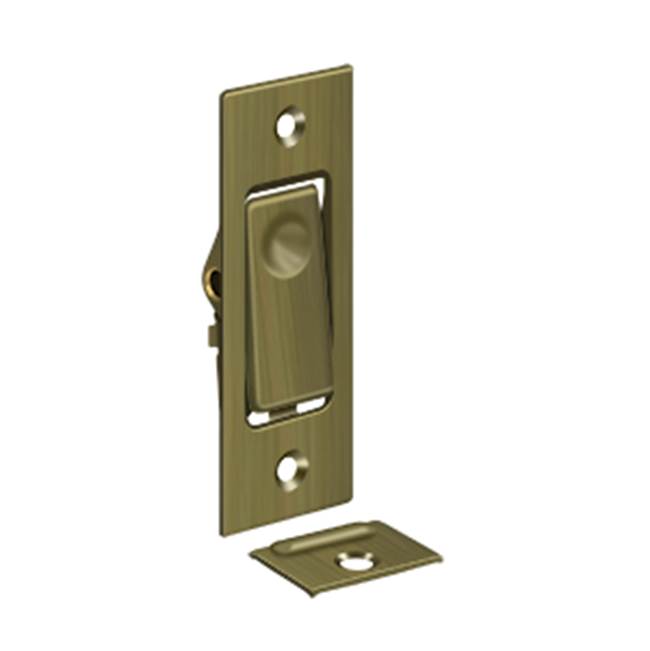 Deltana - Pocket Door Bolt, Jamb bolt - Antique Brass
