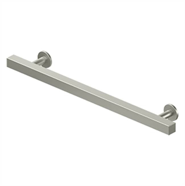Deltana - Contemporary Cabinet Pull, 7'', Pommel, Solid Brass - Brushed Nickel