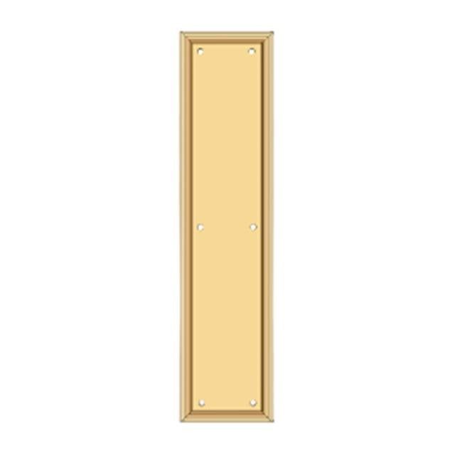 Deltana - Framed Push Plate, HD, 3 1/2'' x 15'' - PVD Polished Brass