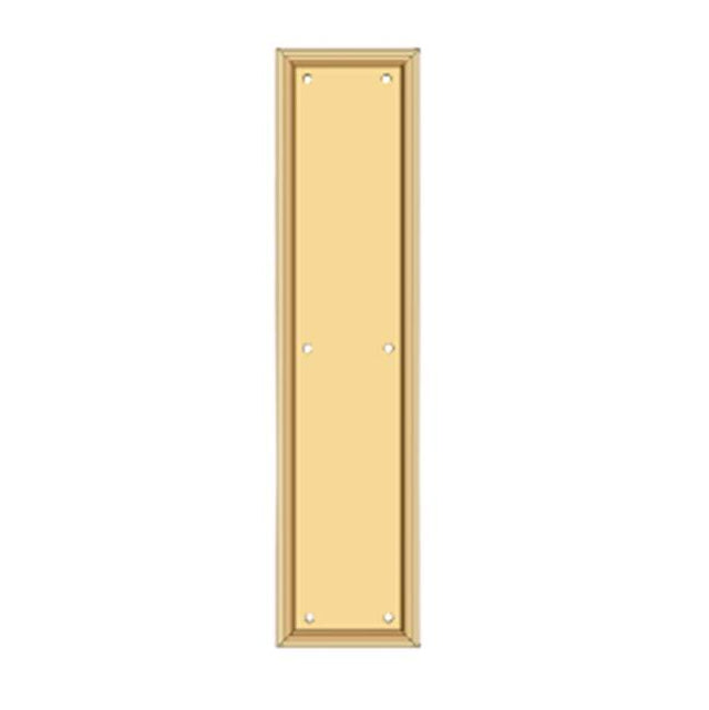 Deltana - Framed Push Plate, HD, 3 1/2'' x 15'' - PVD Polished Brass